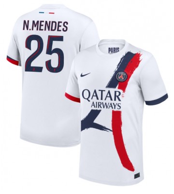 Paris Saint-Germain Nuno Mendes #25 Segunda Equipación 2024-25 Manga Corta